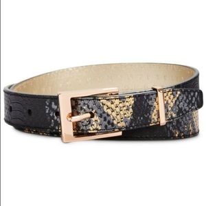 DKNY Metallic Snake Embossed Belt - Large
